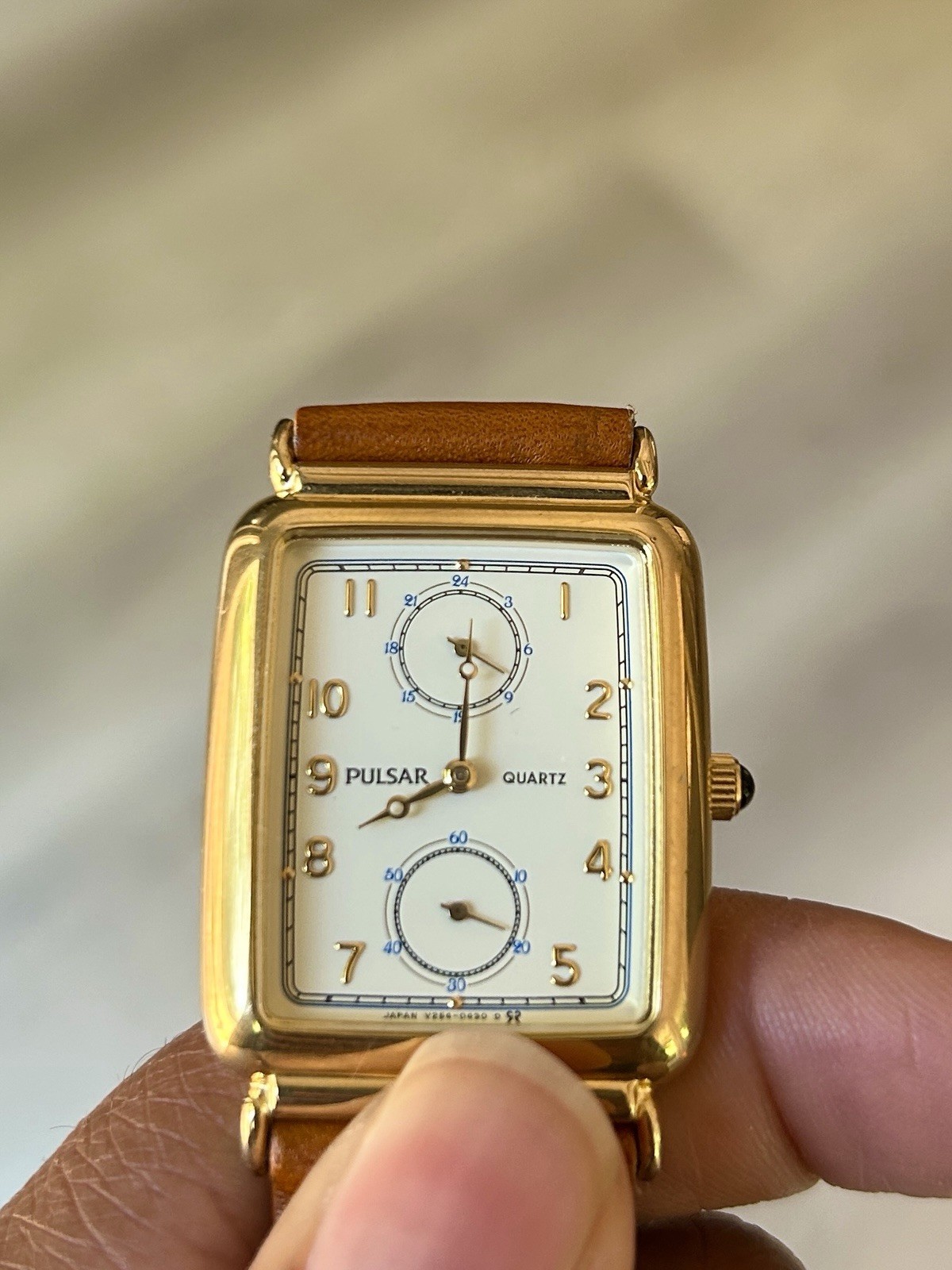 90s Art Deco Pulsar Tank Watch
