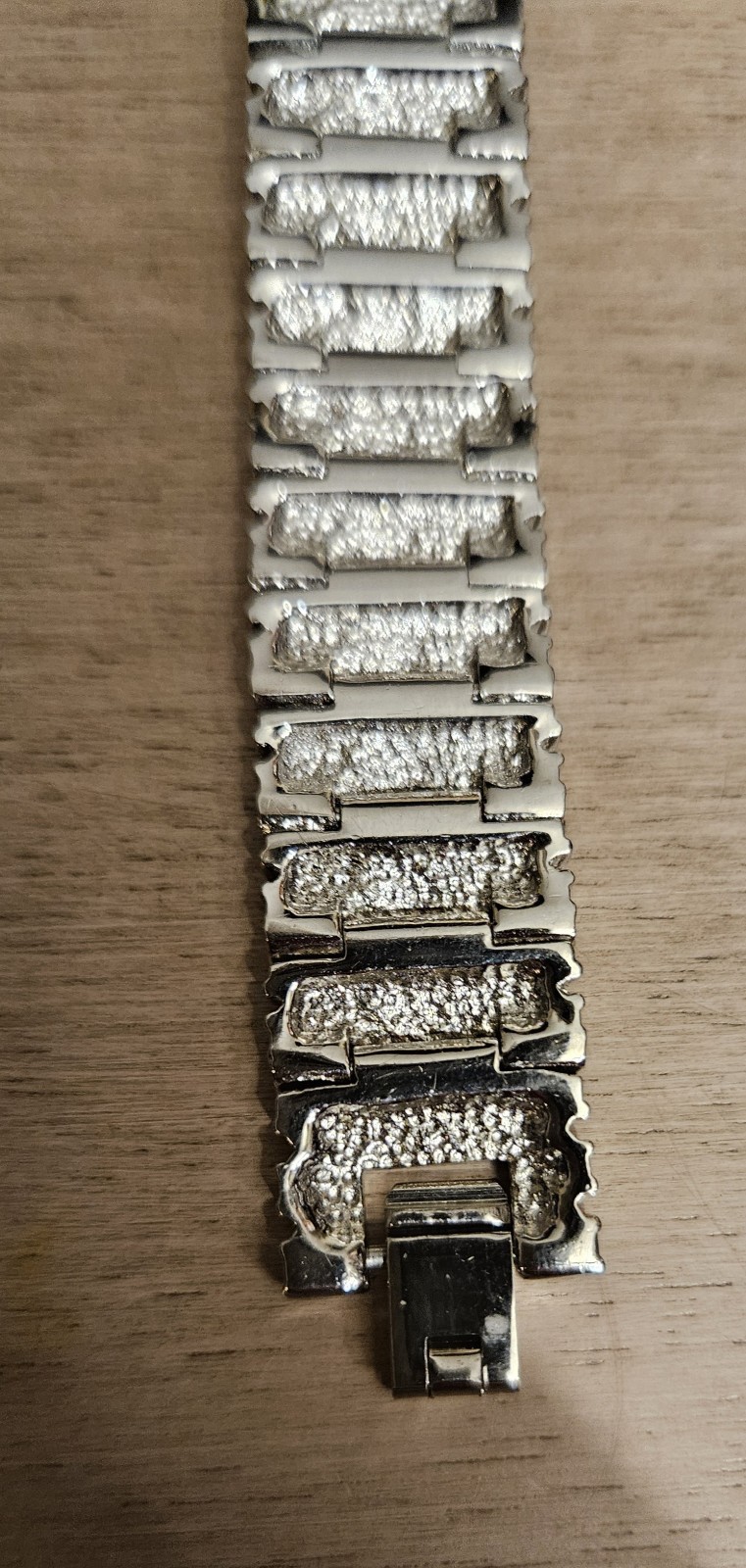 Nolan Miller Glamour Rhinestone Silvertone Ladies Wristwatch, Tested & Works