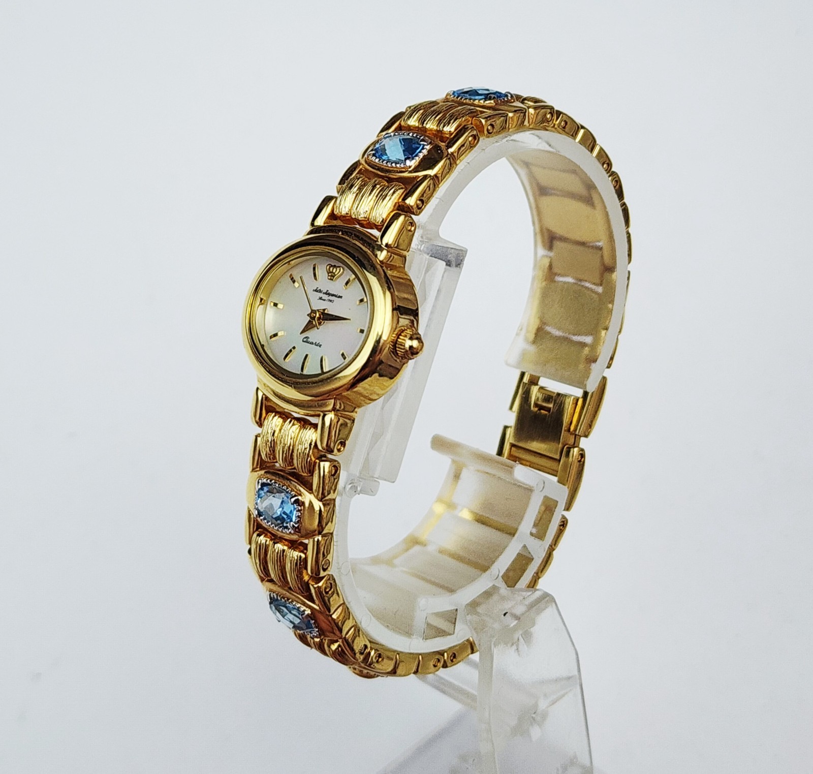 Women’s GENUINE GEMSTONES Watch JULES JURGENSEN 7732BT. Blue Topazes