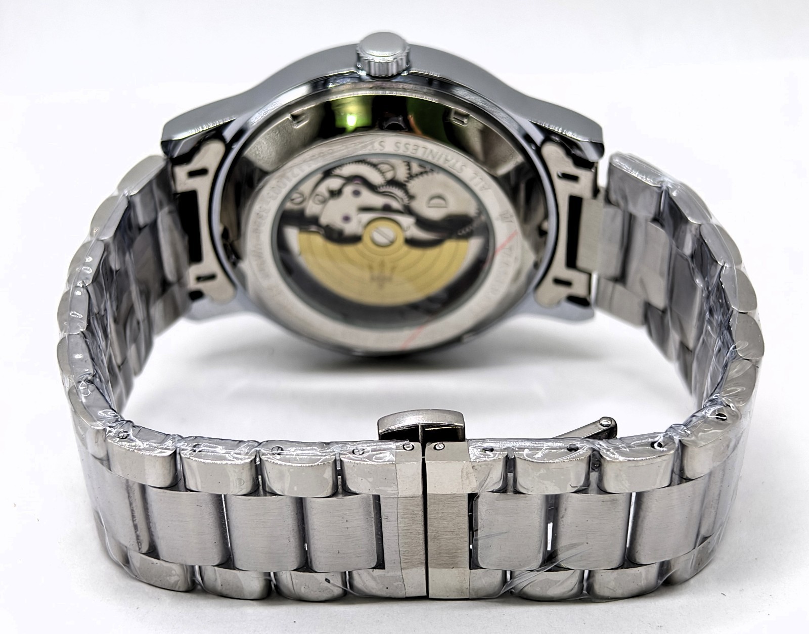 Fabulous Maserati Automatic White Dial Silver Band Analog Men’s Wrist Watch