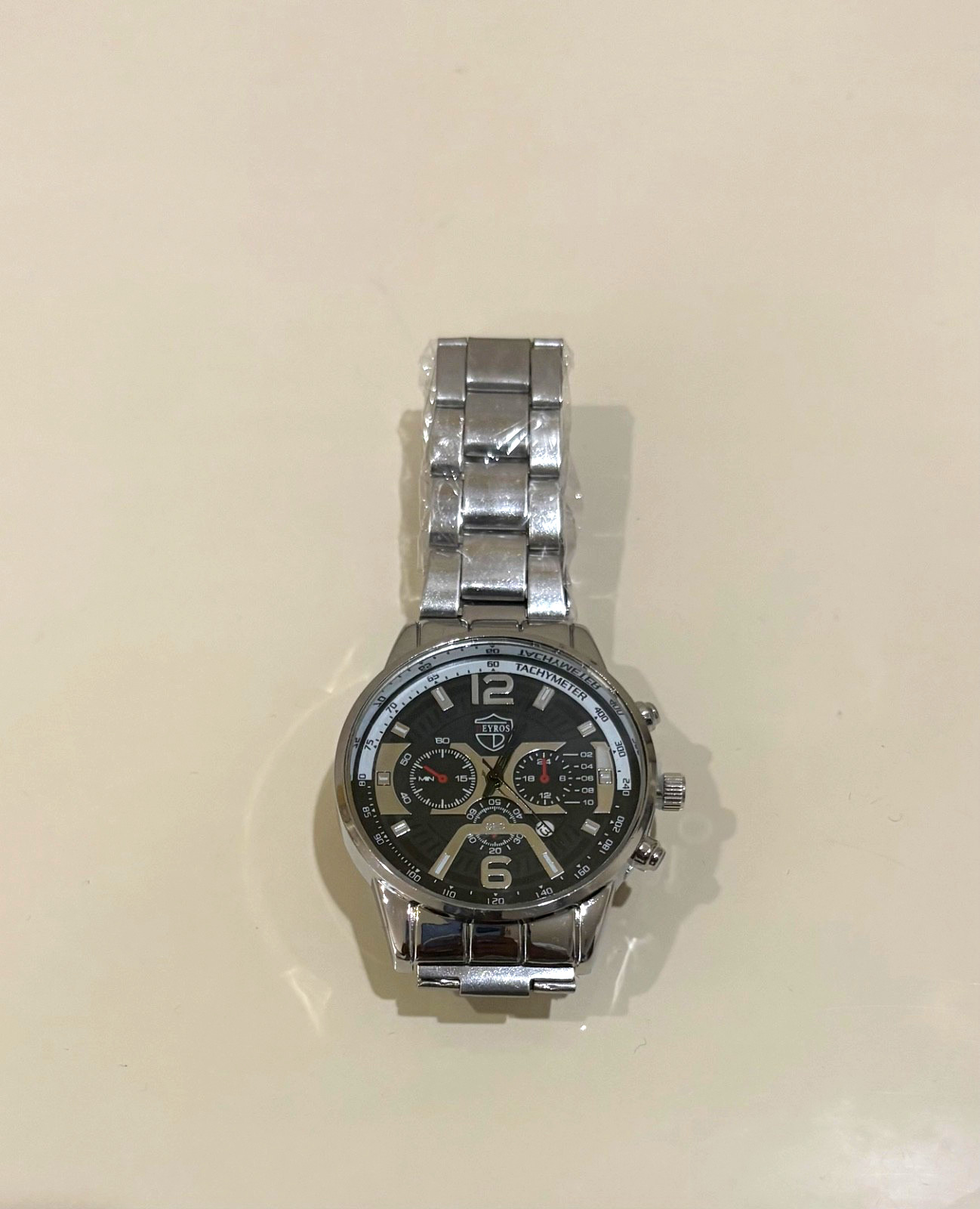 DEYROS MENS WATCH STERLING SILVER (BRAND NEW)