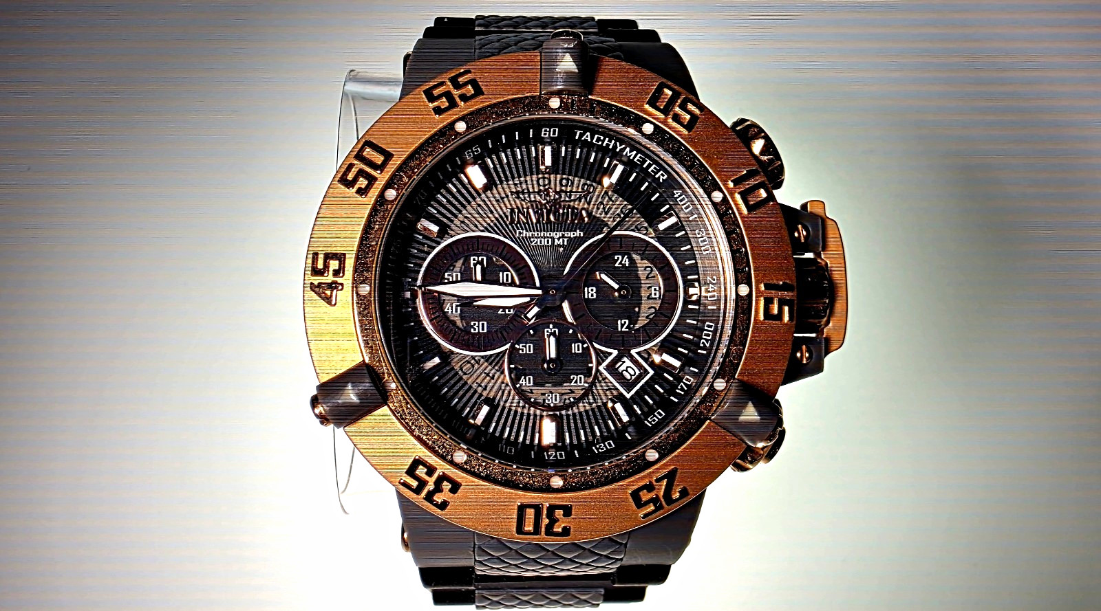 Invicta Subaqua Noma III Men’s Quartz Chronograph 200m Black Dial Rose Case