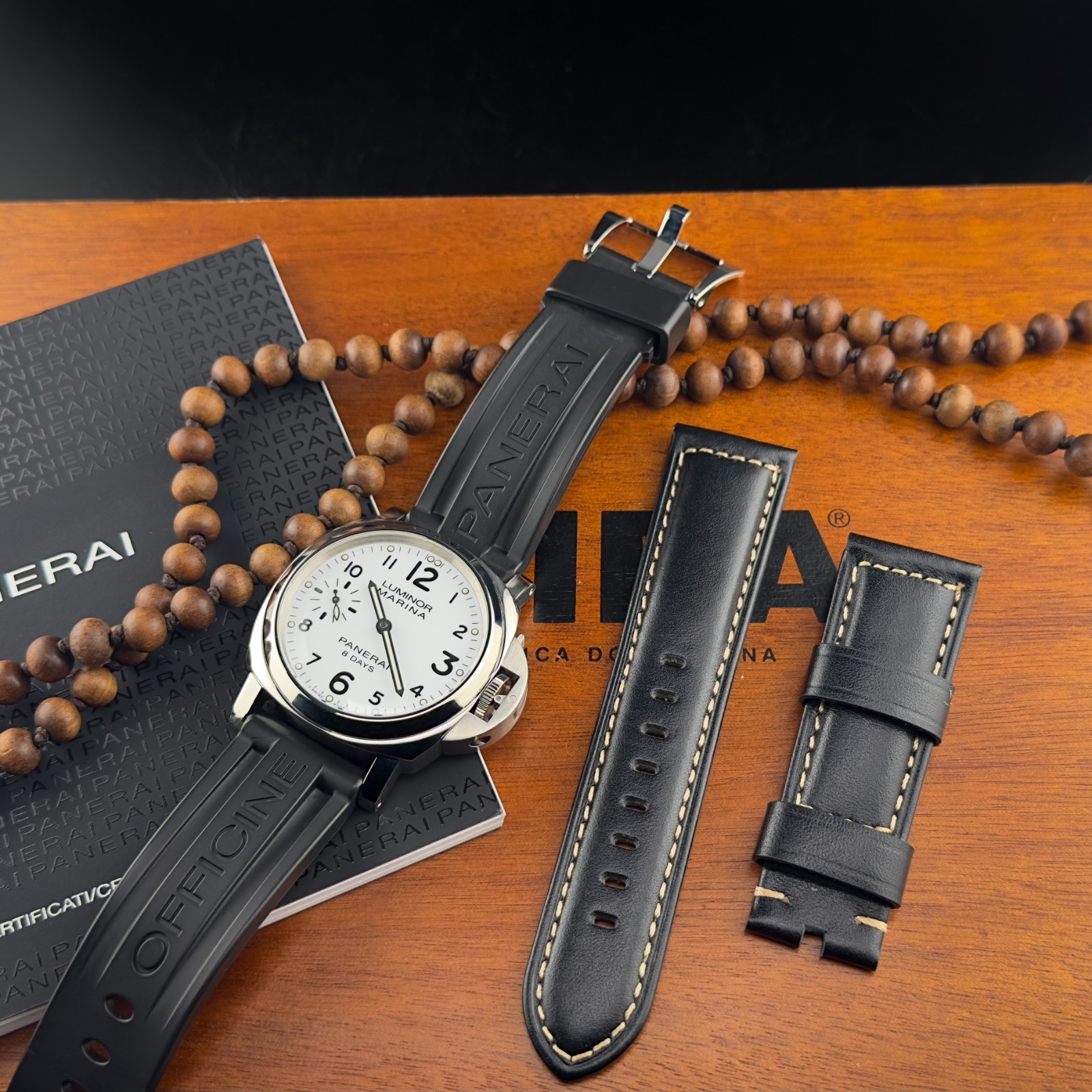 Panerai Luminor Marina Pam00563 Pam563 Manual wind 8 Day White Dial Full Set