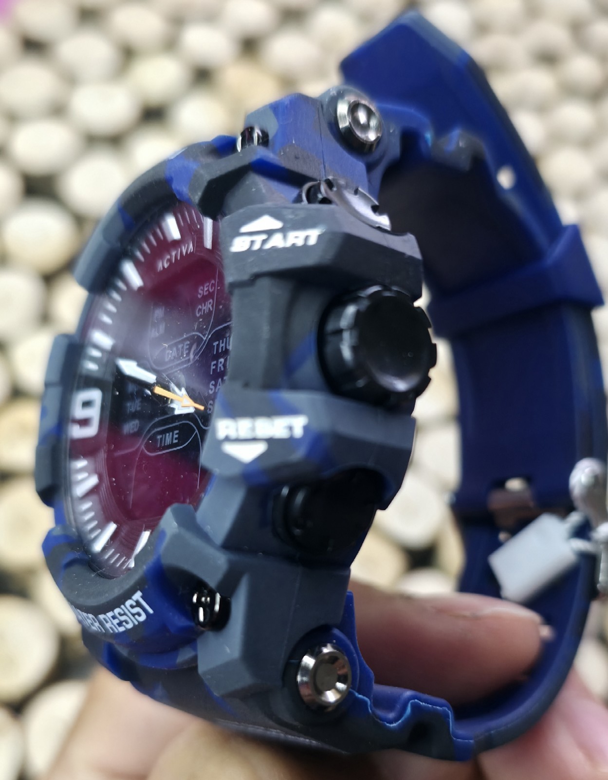 Activa Vulkor X Invicta Digital Men’s Watch – 53mm. Camouflage. Blue (ACW8049MC