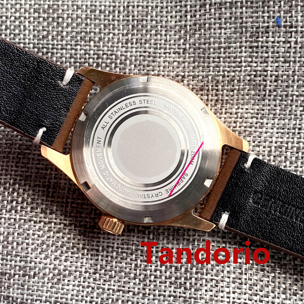 20ATM Tandorio Solid Cusn8 Bronze Sapphire Glass Japan NH35A Automatic Men Watch