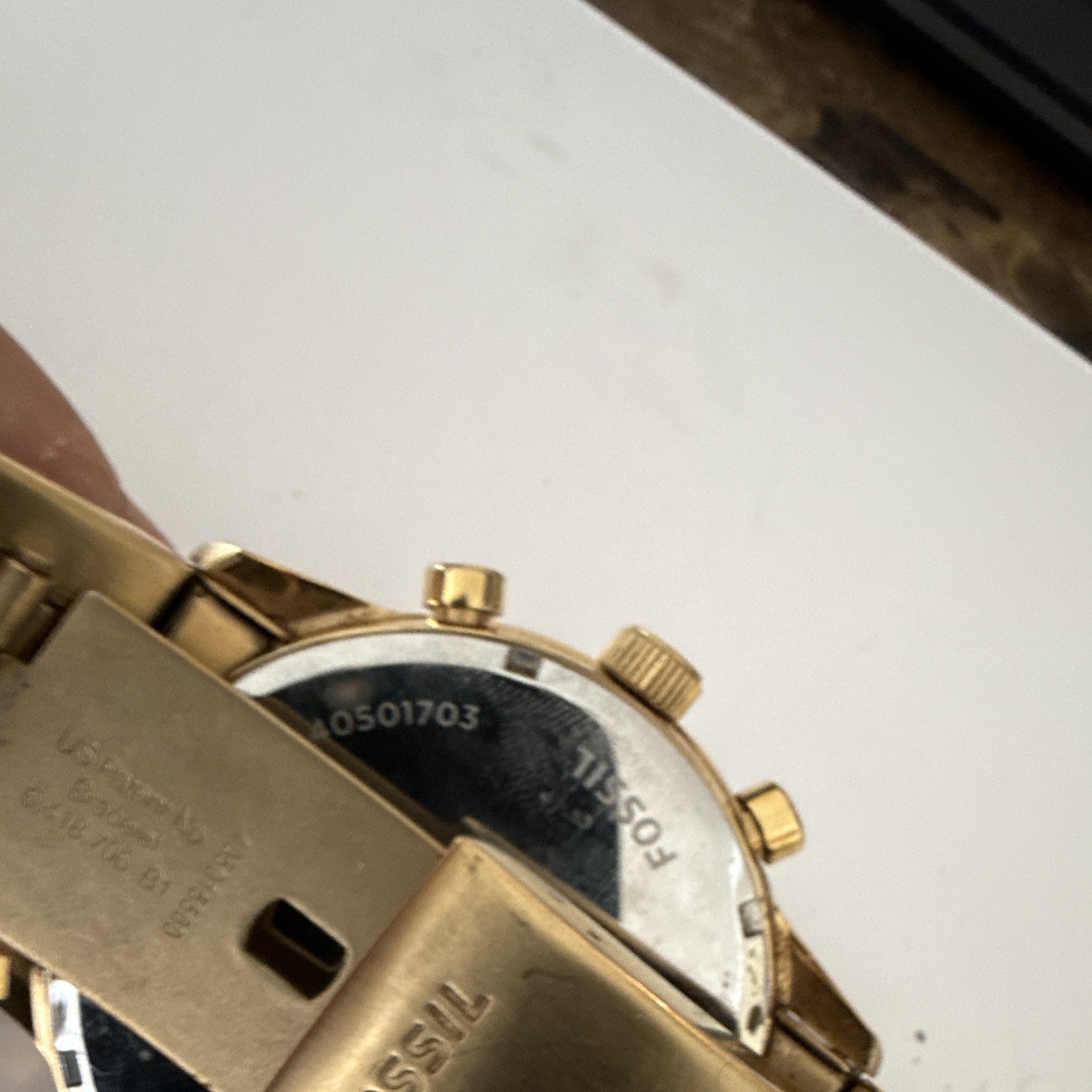 Fossil Flynn Chronograph Gold-Tone Stainless Steel Watch BQ1128