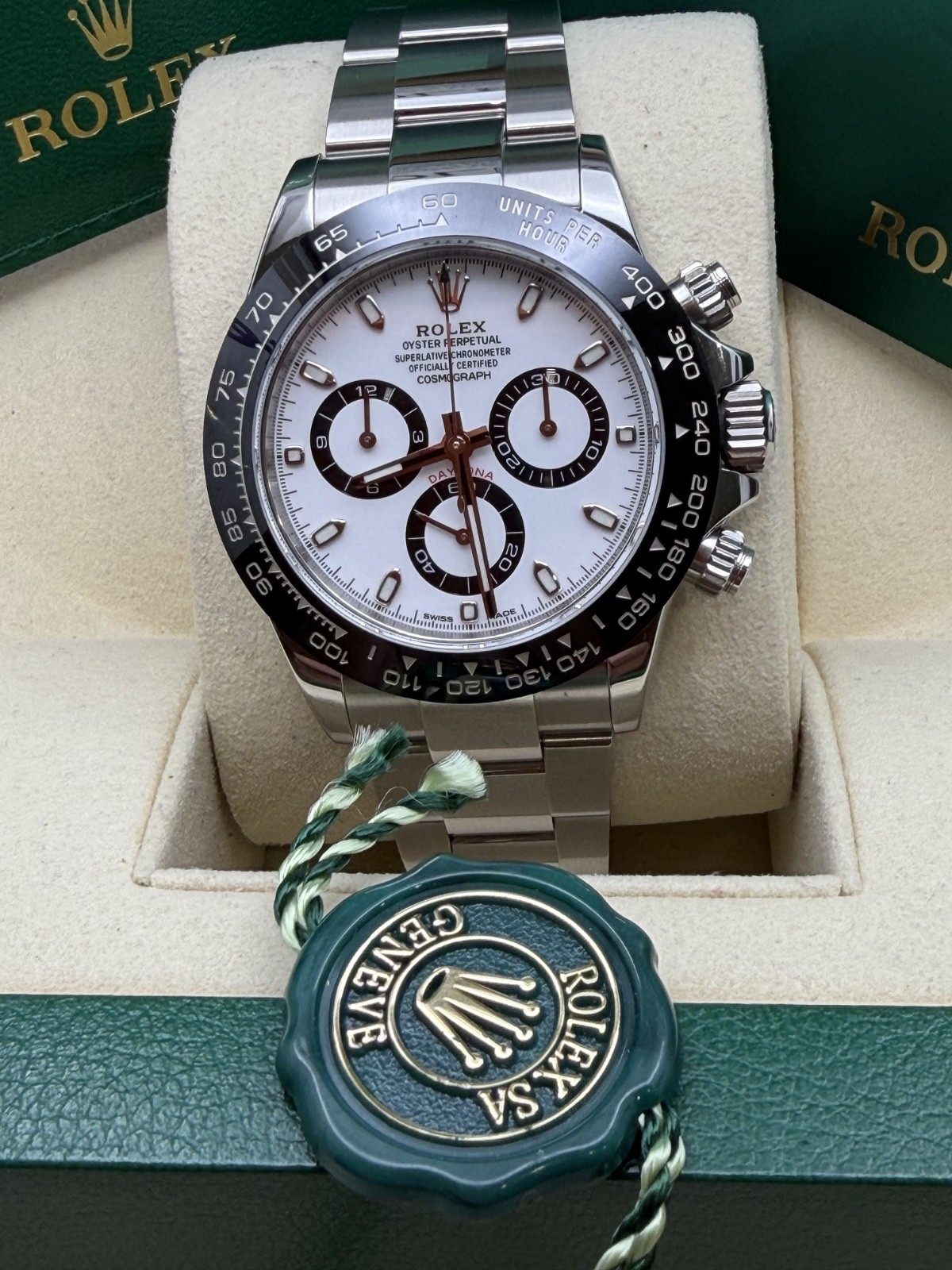 Rolex 2023 panda Cosmograph Daytona White 116500LN warranty full links full set