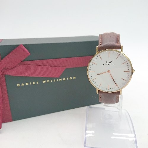 [A1R] Daniel Wellington Brown Leather Belt Quartz Analog Watch Untested [b9w]