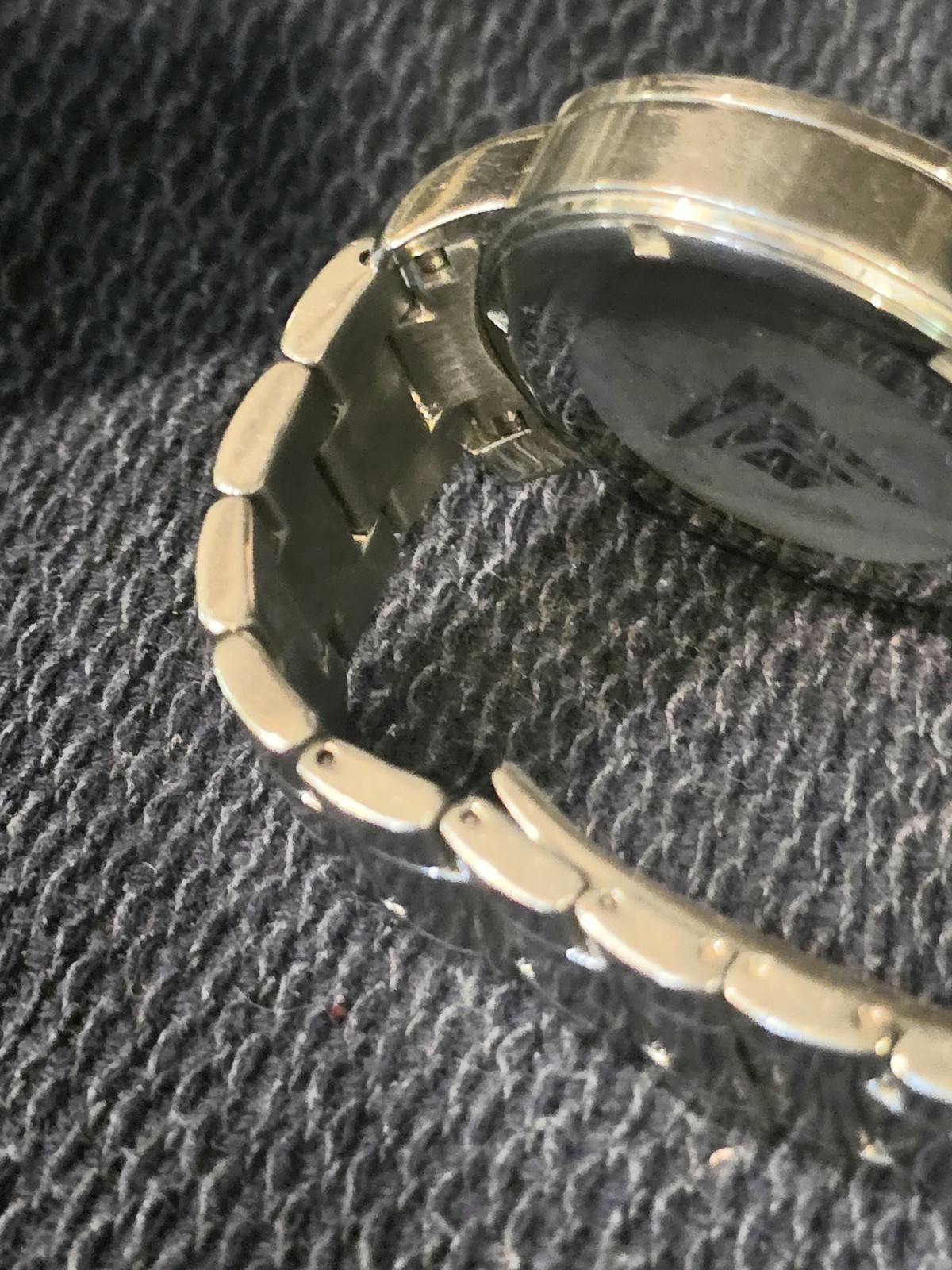 Silpada Watch Stainless Steel Silver CZ Baguettes Finishing Touch 41mm