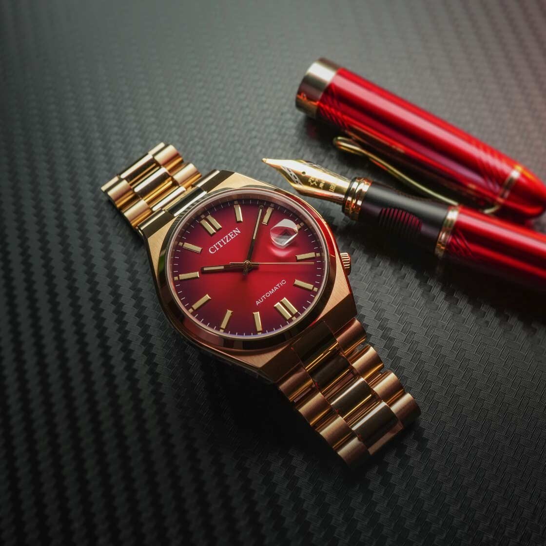 CITIZEN NJ0153-82X Automatic 5 bar TSUYOSA COLLECTION Rose gold *FREE SHIPPING*