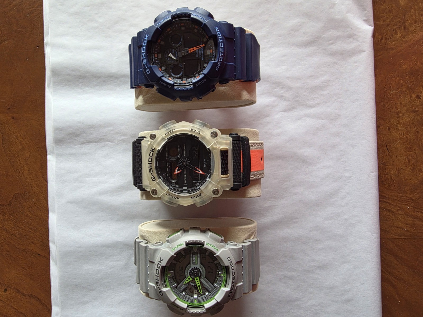 G-SHOCK Analog-Digital Quartz 200m Sports Wristwatch Lot of 3 Mixed Colors