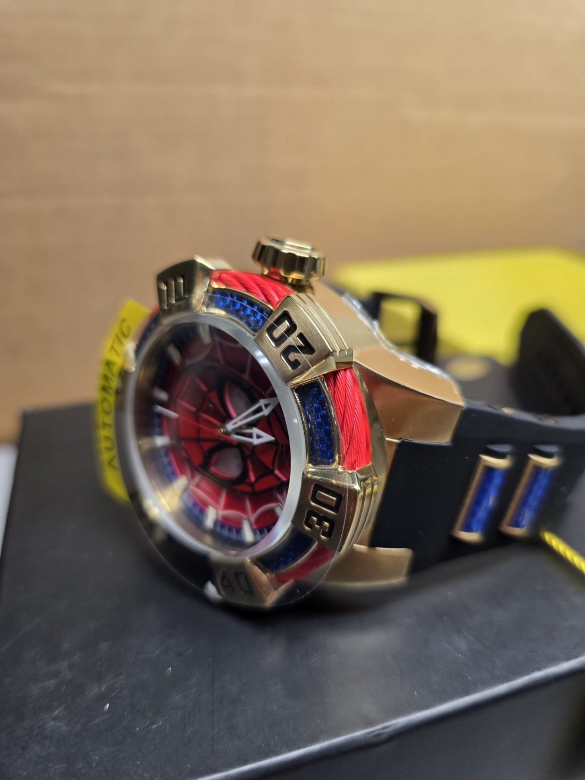 Marvel Spiderman Men Automatic Model 0126/4000 New See All Pictures
