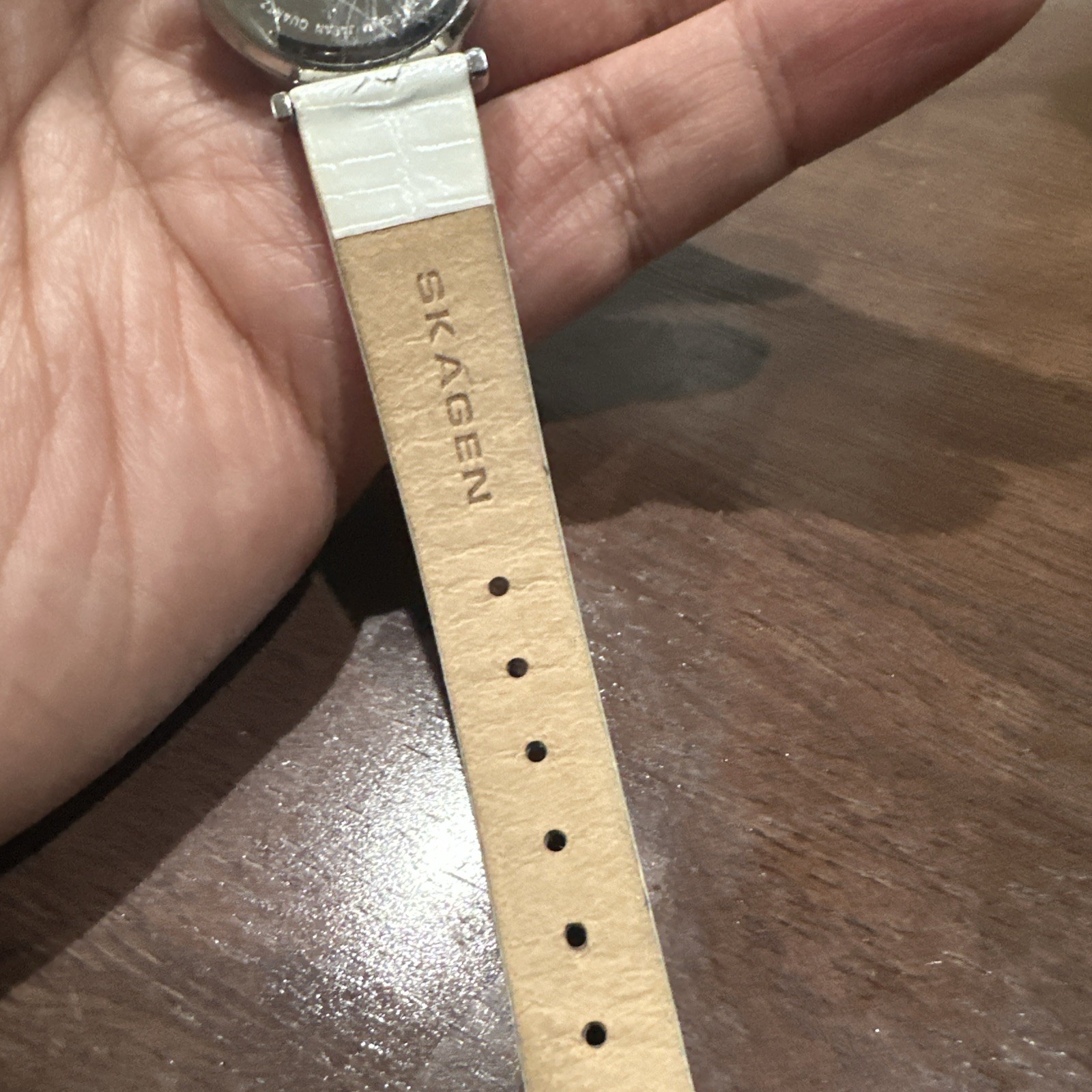 Untested Skagen Denmark Ladies Mother of Pearl Face Watch Water Resistant 3 ATM