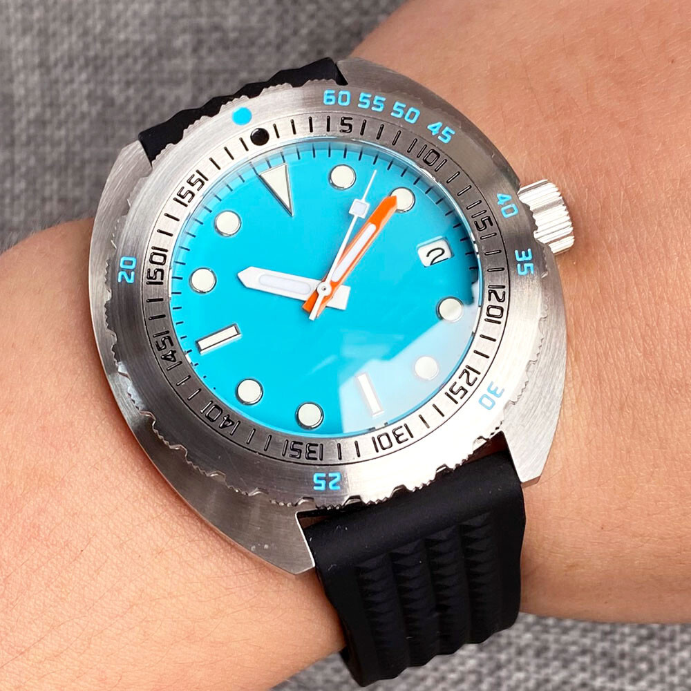 20ATM 42mm Tandorio Blue Dial NH35A Automatic Diving Mens Watch Sapphire glass