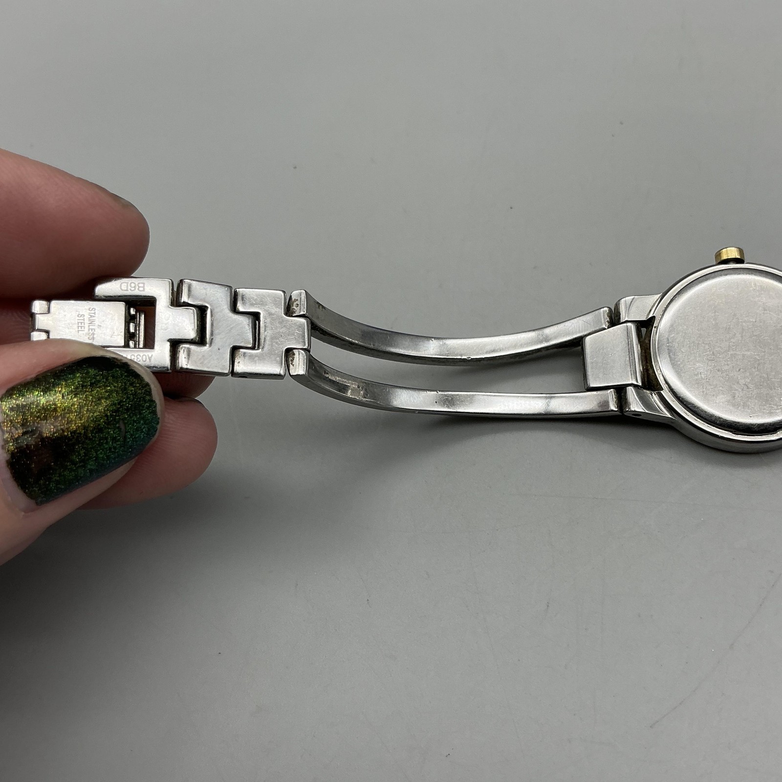 Movado Amorosa Womens Watch 24mm Black Dial Two Tone Swiss New Battery 6.5″