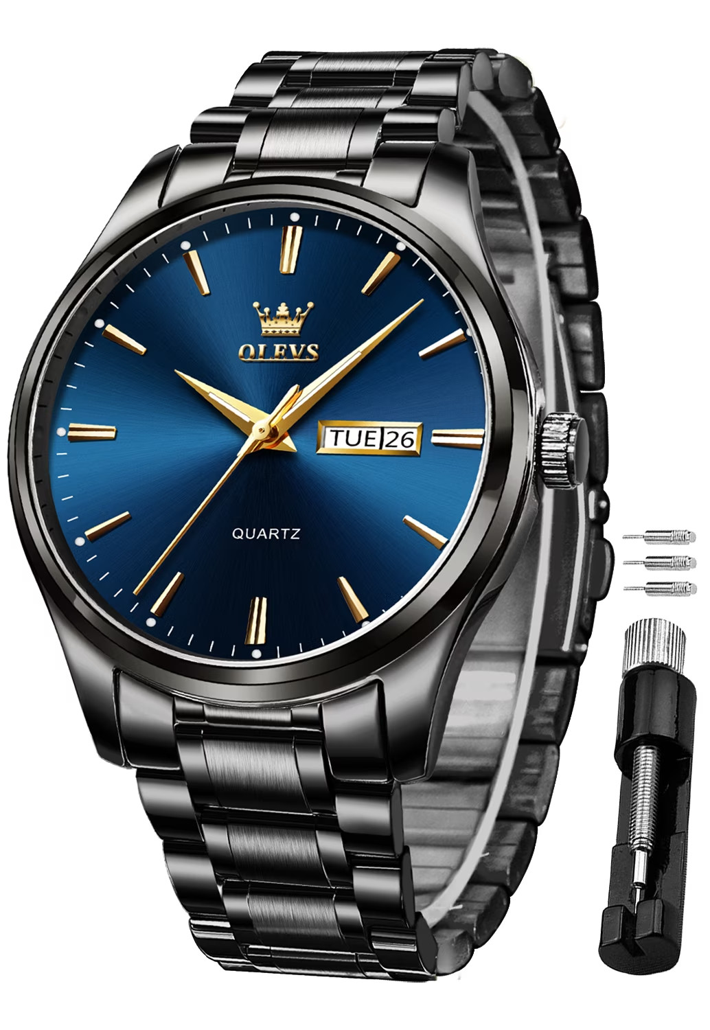 Classic Men Watches with Date,Stainless Steel Man Watch with Date, Bussiness Wat