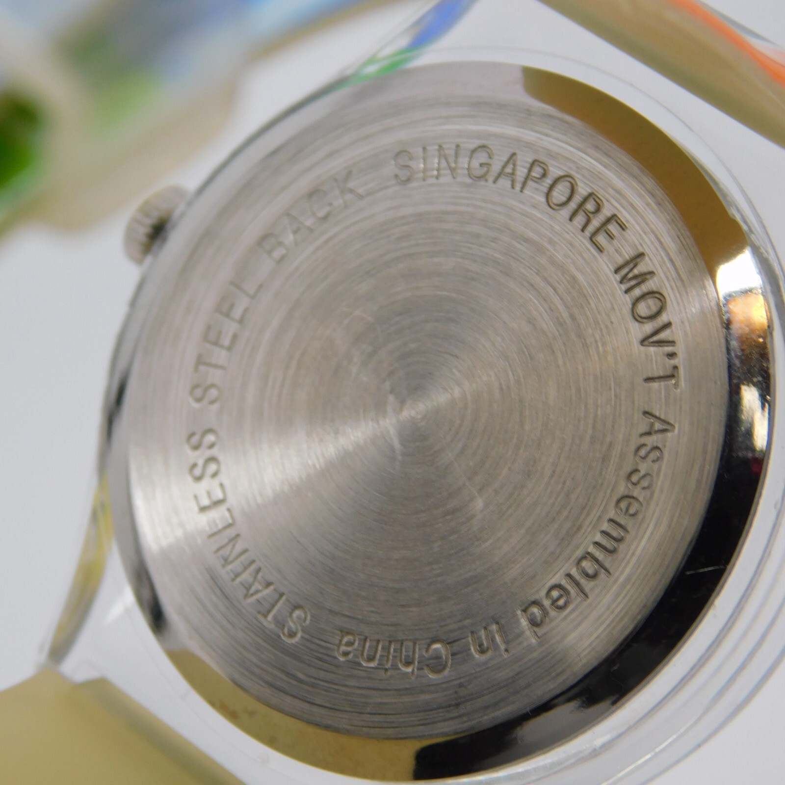 Clear Plastic Case Multicolor Quartz Analog Women’s Watch New Battery