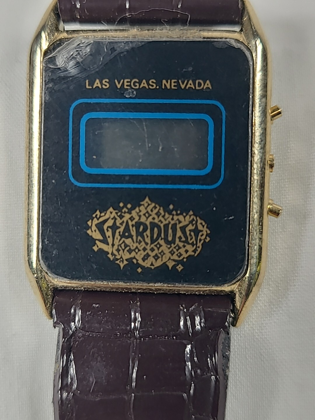 Stardust Casino Digital Wristwatch Brown Buckle Band UNUSED Las Vegas NOTE