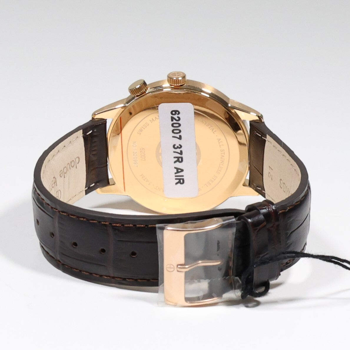 Claude Bernard White Dial Brown Strap Classic Men’s Watch 62007-37R-AIR