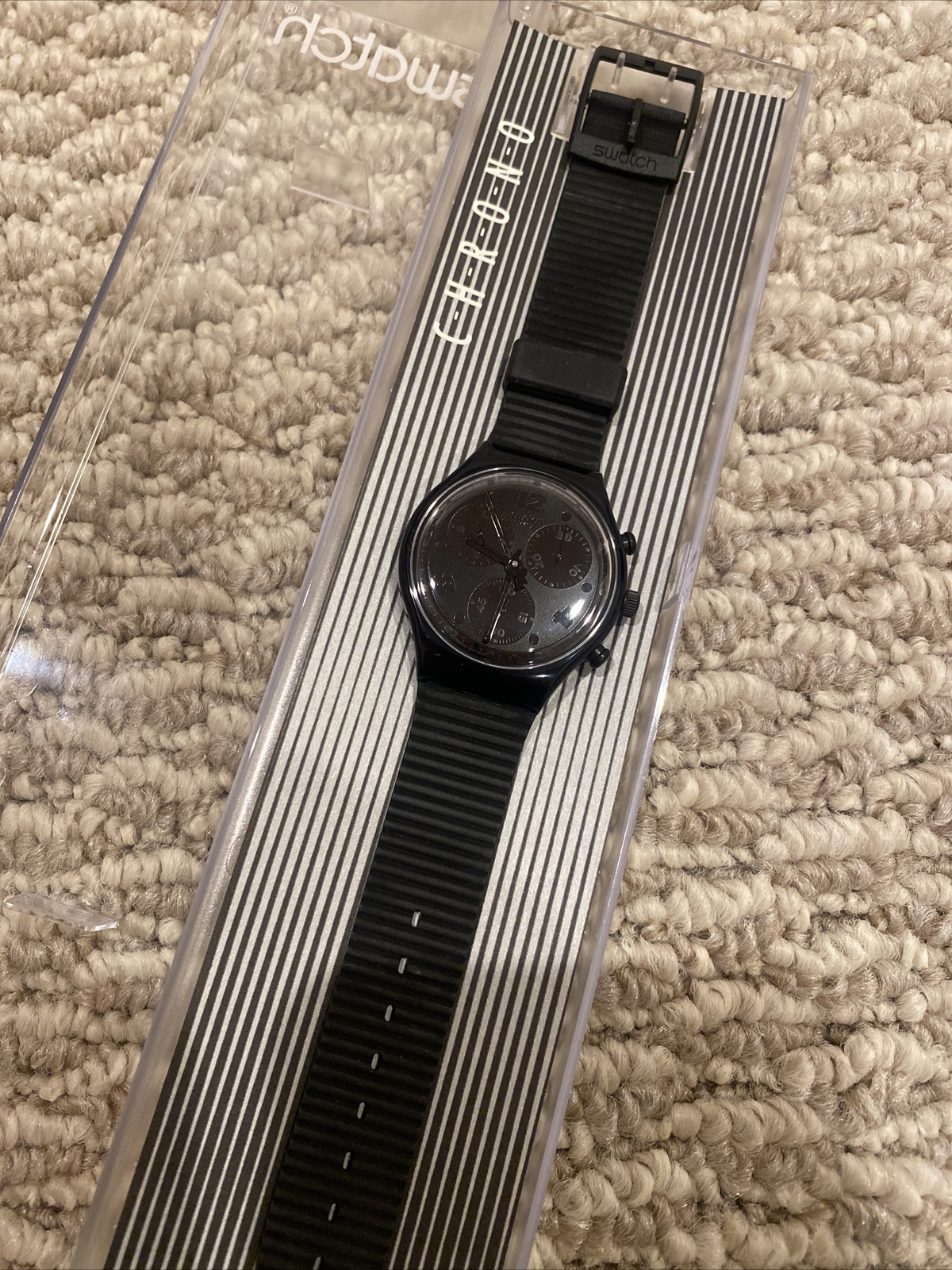 Swatch Moon Shadow SCB110 Chrono.Nuovo – Vintage Raro Collezione 1993