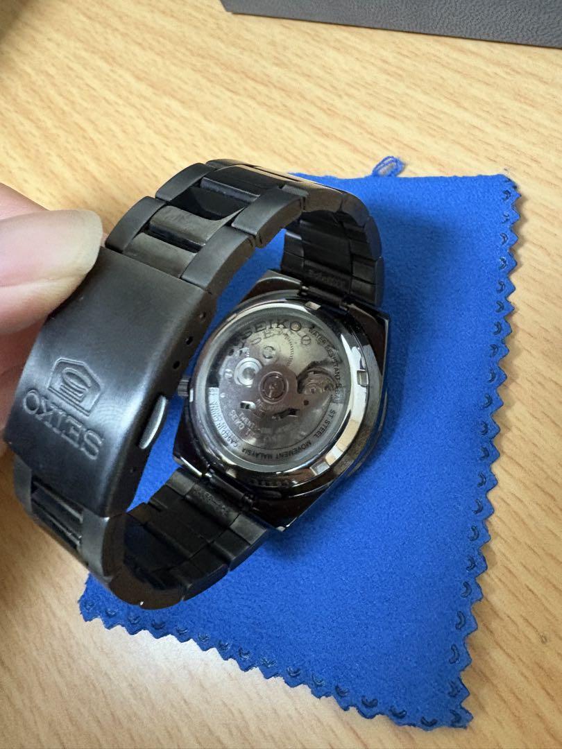 SEIKO SEIKO5 SNKE03K1 (SNKE03KC) Authentic Black Men’s Watch Free Shipping　USED