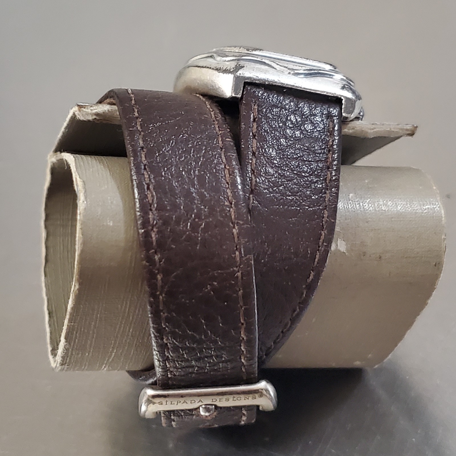 SILPADA DESIGNS Watch Women’s Vintage Analog Brown Leather Wrap-Around Band 30mm