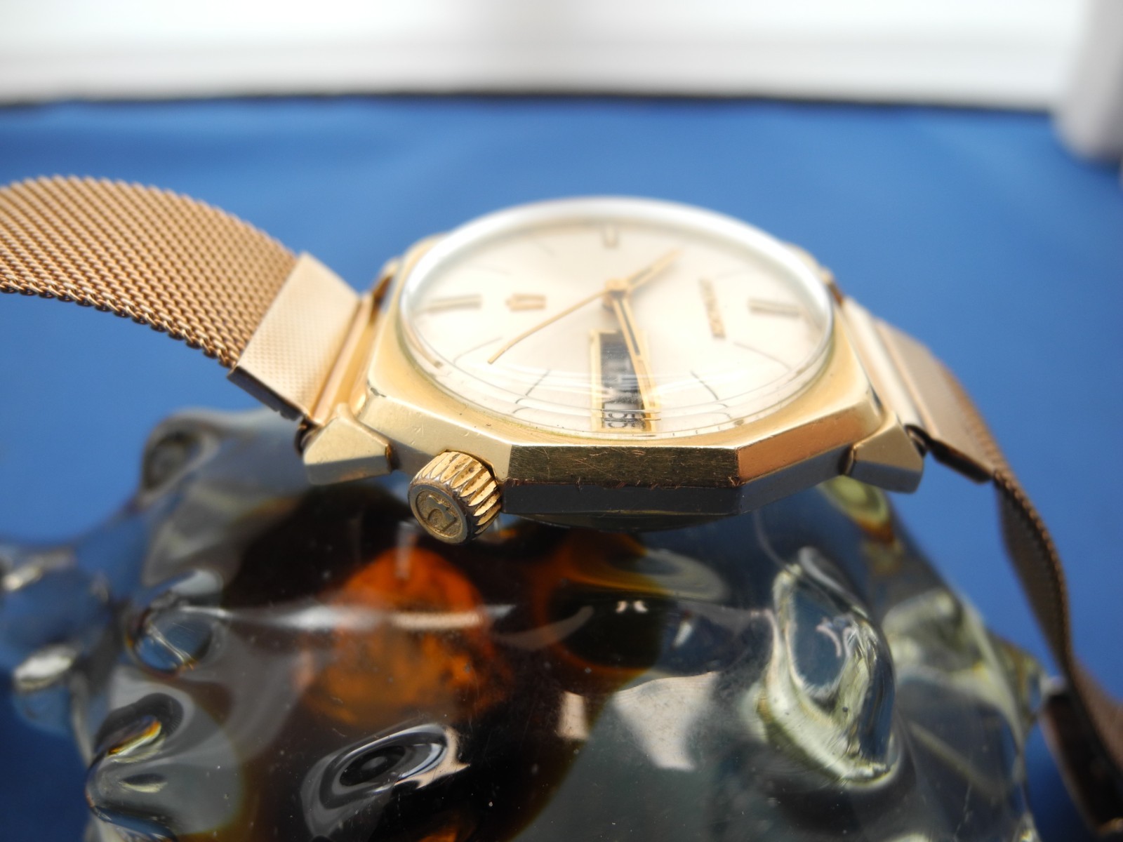 BULOVA ACCUTRON,W/DAY DATE, «M8» WATCH 218,OCTAGON CASE, RUNS