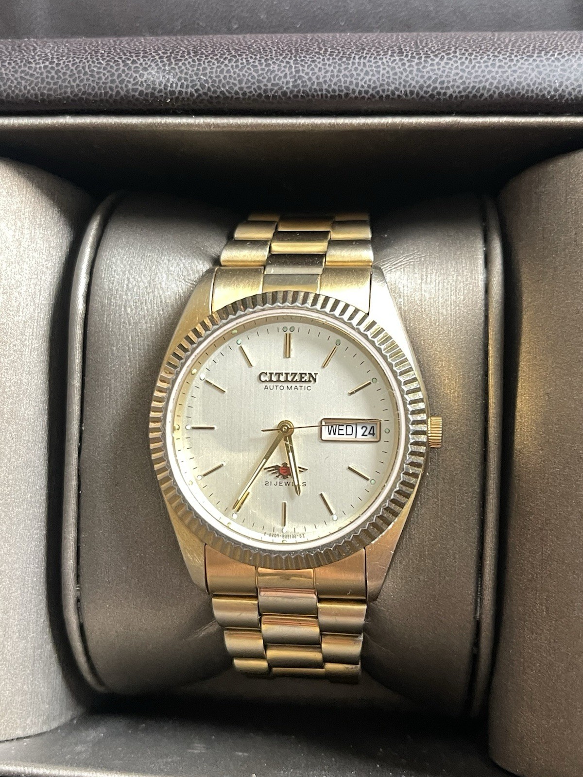 Citizen Eagle 7 Gold Day/Date Automatic Watch Ref 4-R10761 Vintage Watch