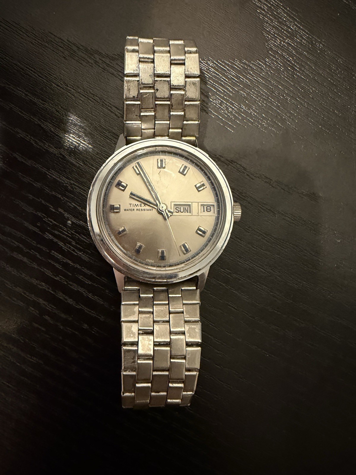 Vintage 1972 Timex MARLIN with day/date window, mechanical (hand wind)Running