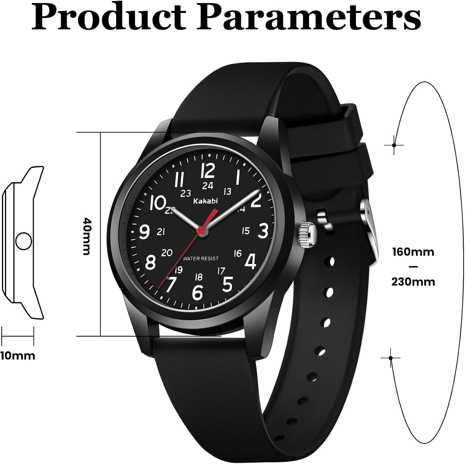Watches for Mens Womens Unisex Easy to Read Analog Quartz Wristwatch Silicone St