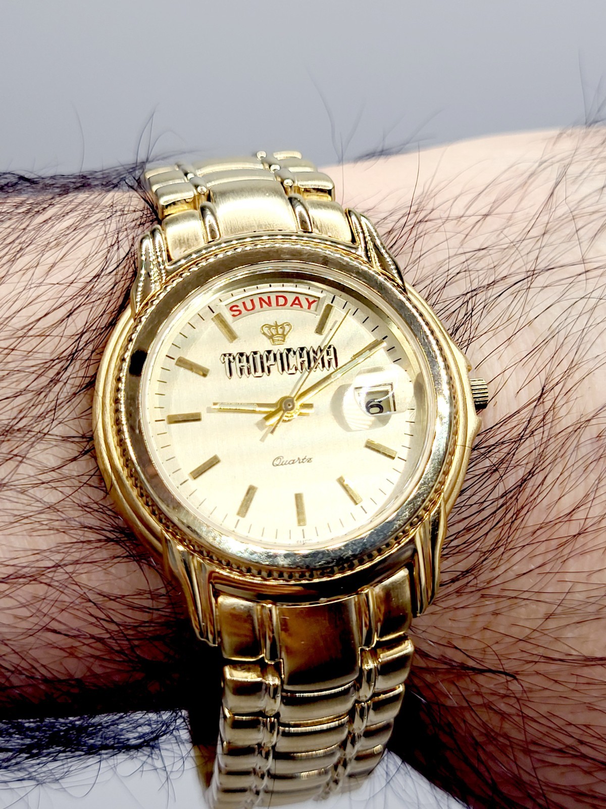 Jules Jurgensen Tropicana Watch 1980’s [New] 35mm Unisex Day-D Date New Battery
