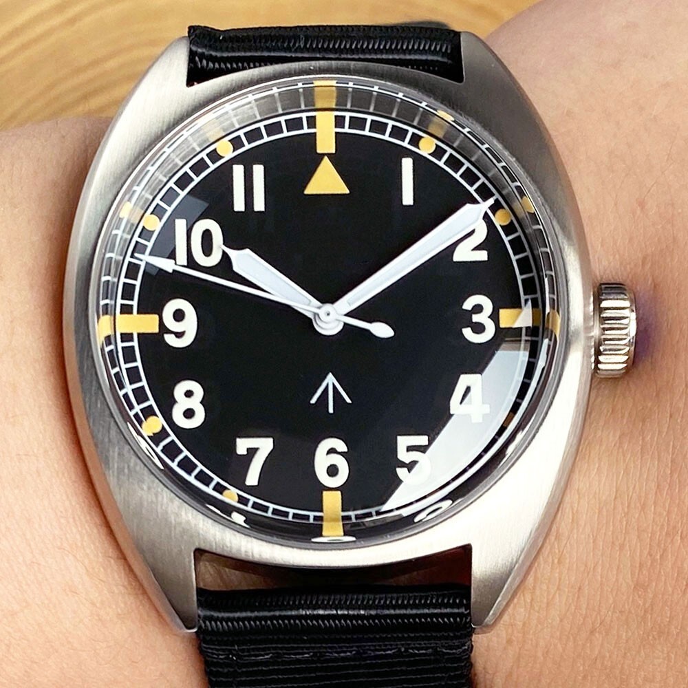 Military 40mm Tandorio Black Dial Sapphire Glass NH35A Automatic Men’s Watch