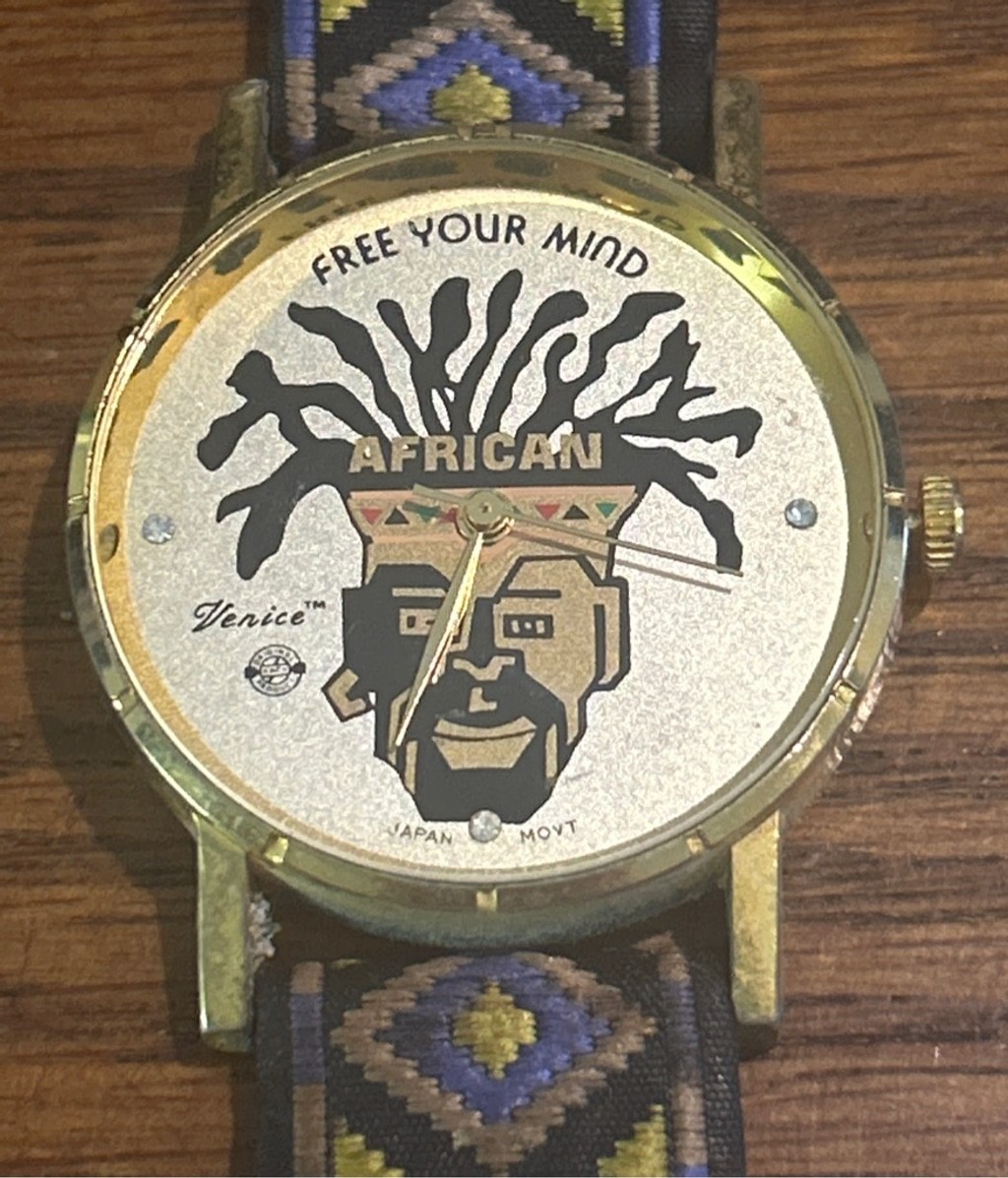 Women’s Kacy World Colors African Theme Watch One Size Black Gold