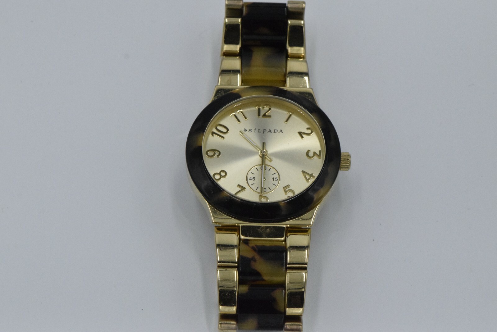 Silpada «Timeless Tortoise» Resin Stainless Steel Gold Watch KRT0016
