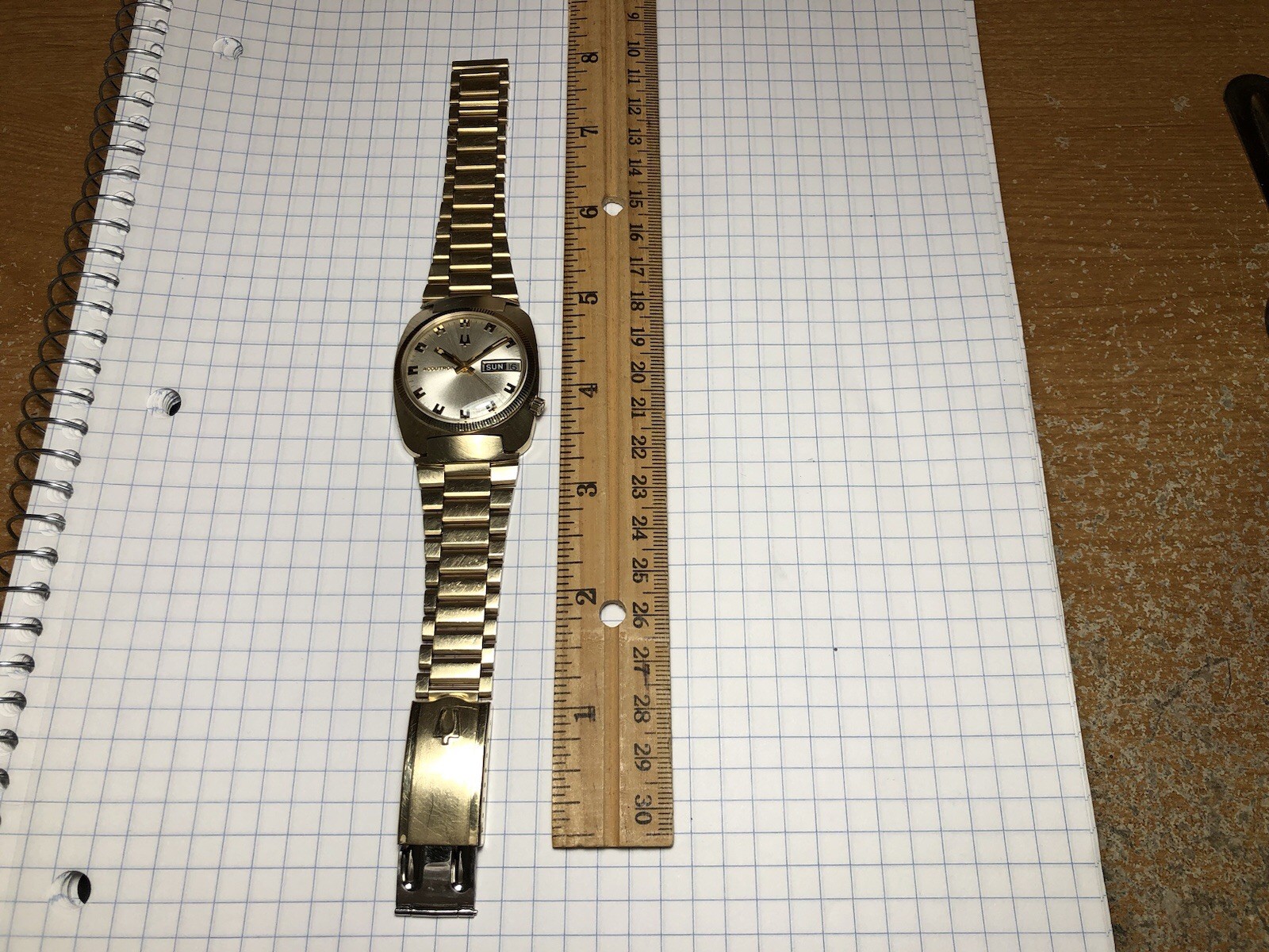 Vintage 1971 Bulova Accutron «AK» Day Date Tuning Fork 2182 Watch w/t Bracelet!