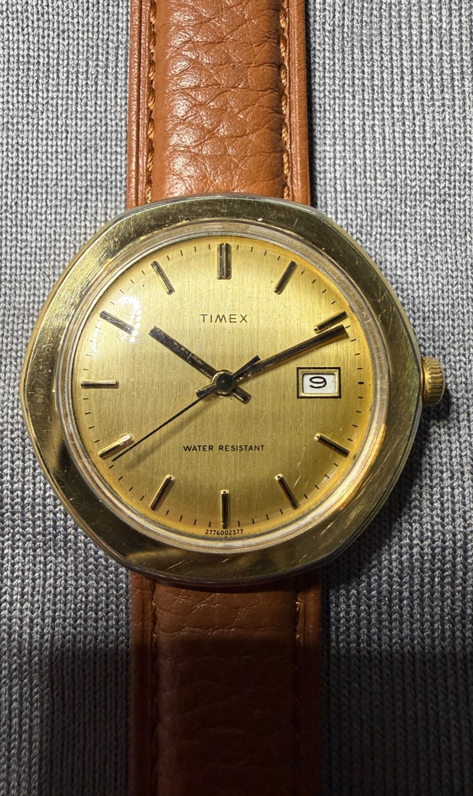 1977 Timex Marlin Calendar 2776002577 Manual Wind 38mm Working Vintage Watch