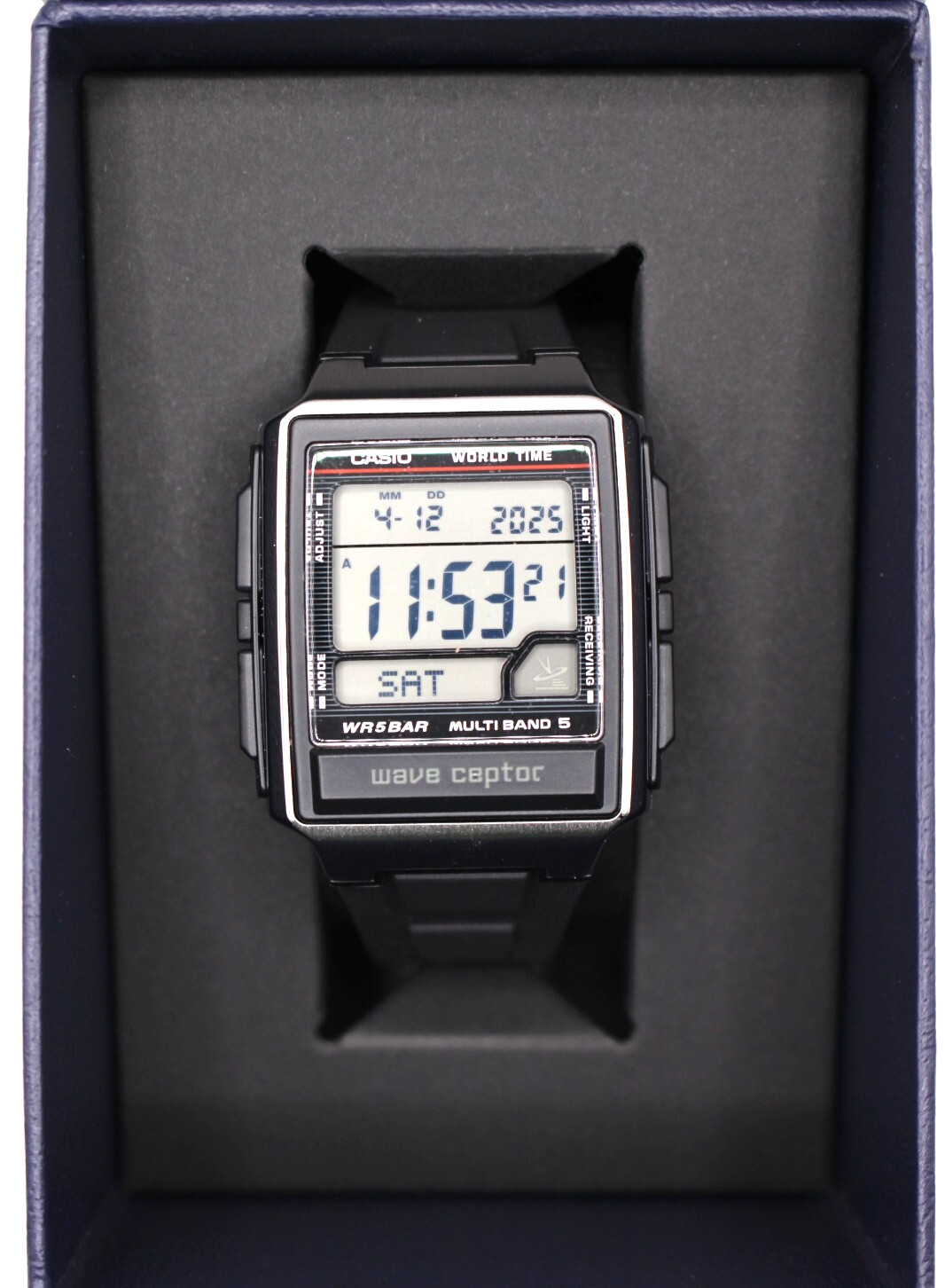 CASIO WAVE CEPTOR WV-59R-1AJF Men’s Watch New in Box Mineral glass World Time