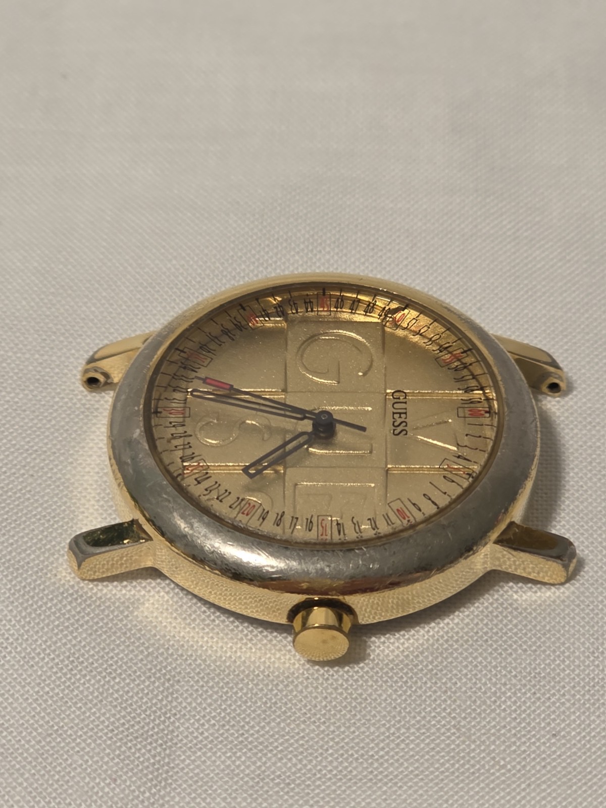Vintage Guess Men’s wrist watch gold tone. 1997 style
