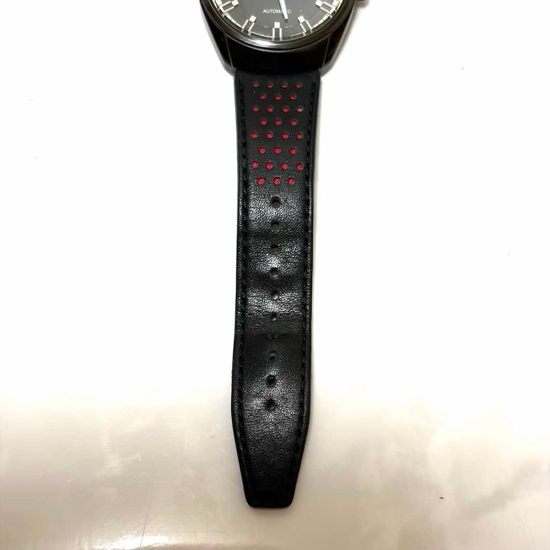 SEIKO SNKN45K1 Recraft Automatic Watch Transparent Back Genuine Leather Strap Bl