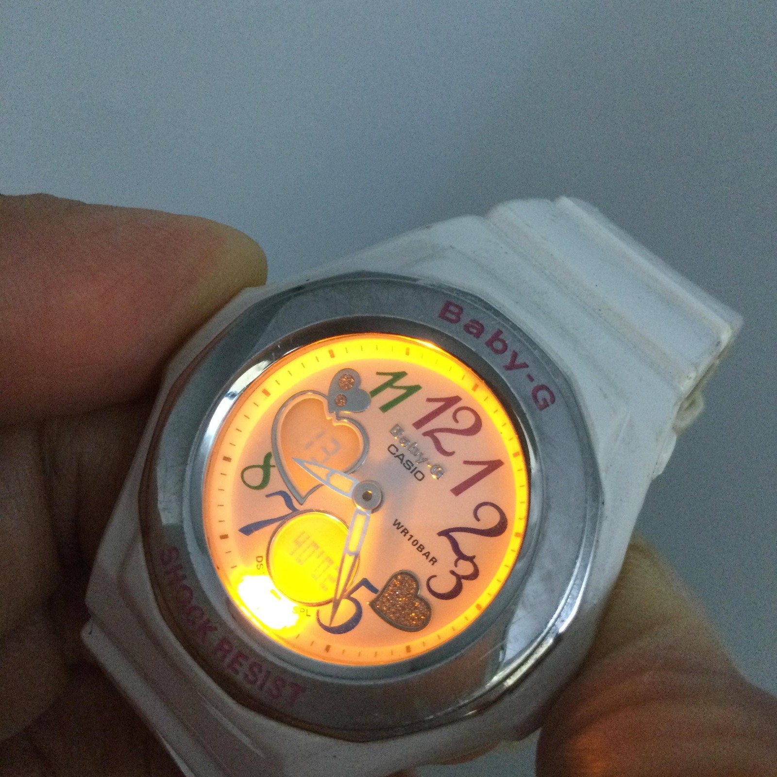 Casio Baby-G 5070 BGA-101 Womens Watch 39mm White Multi Dial 100M New Battery