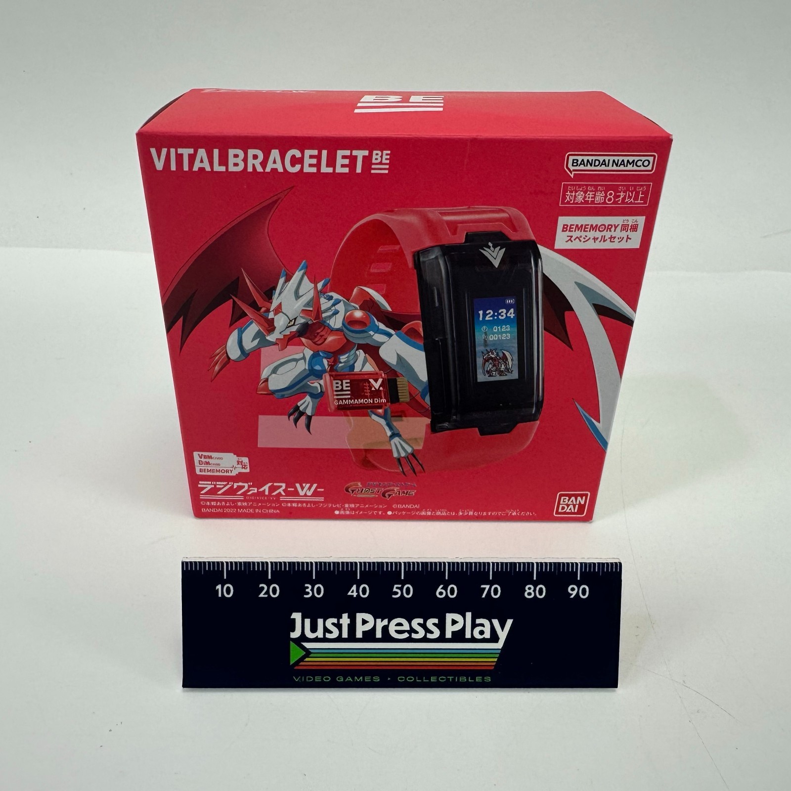 Digimon Vital Bracelet «Be» Gammamon Set Missing One DIM Card Tested Working