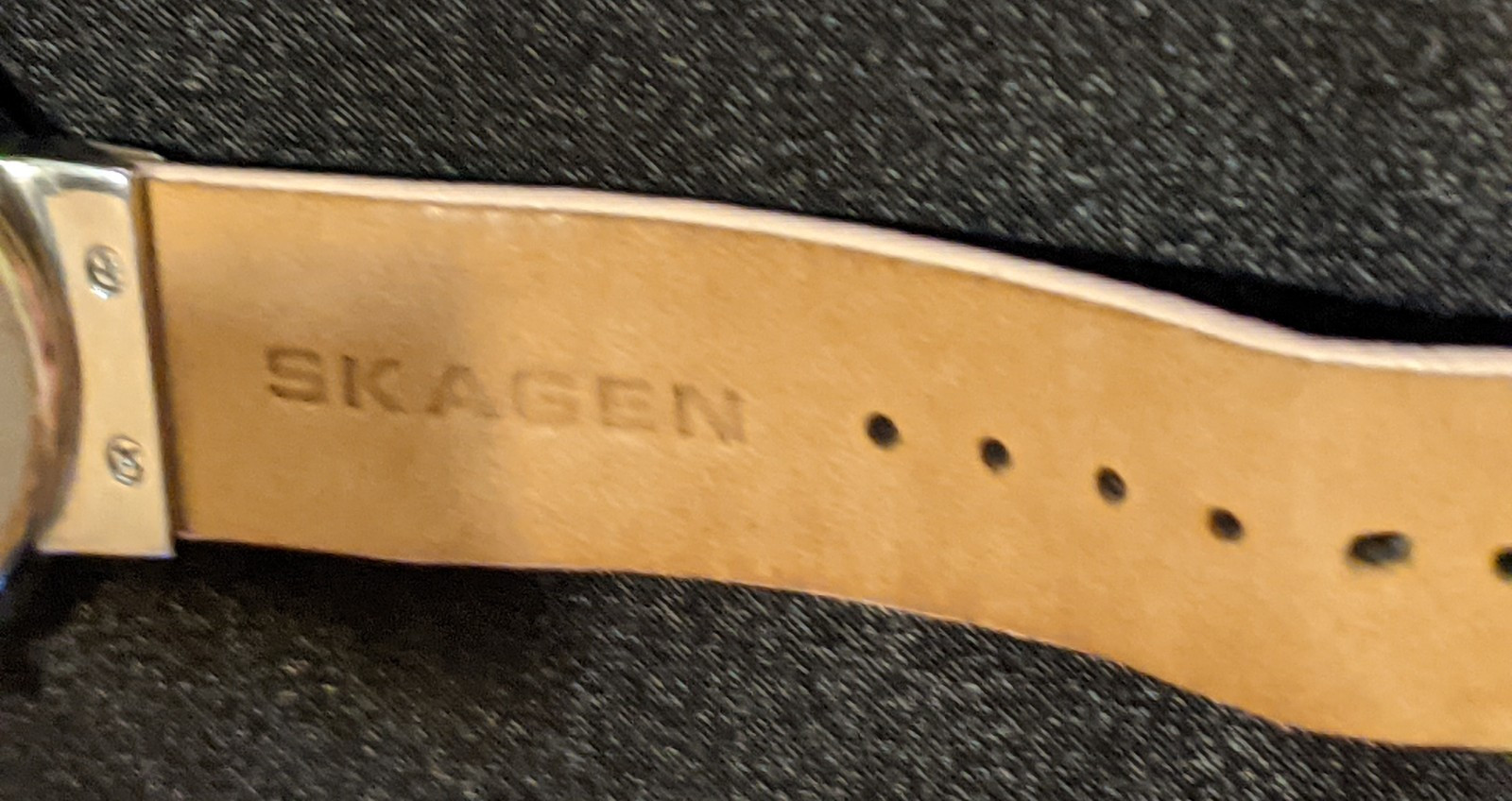SKAGEN Women’s Quartz Watch SKW2165 MOP Crystal Bezel Blush Pink Leather Band