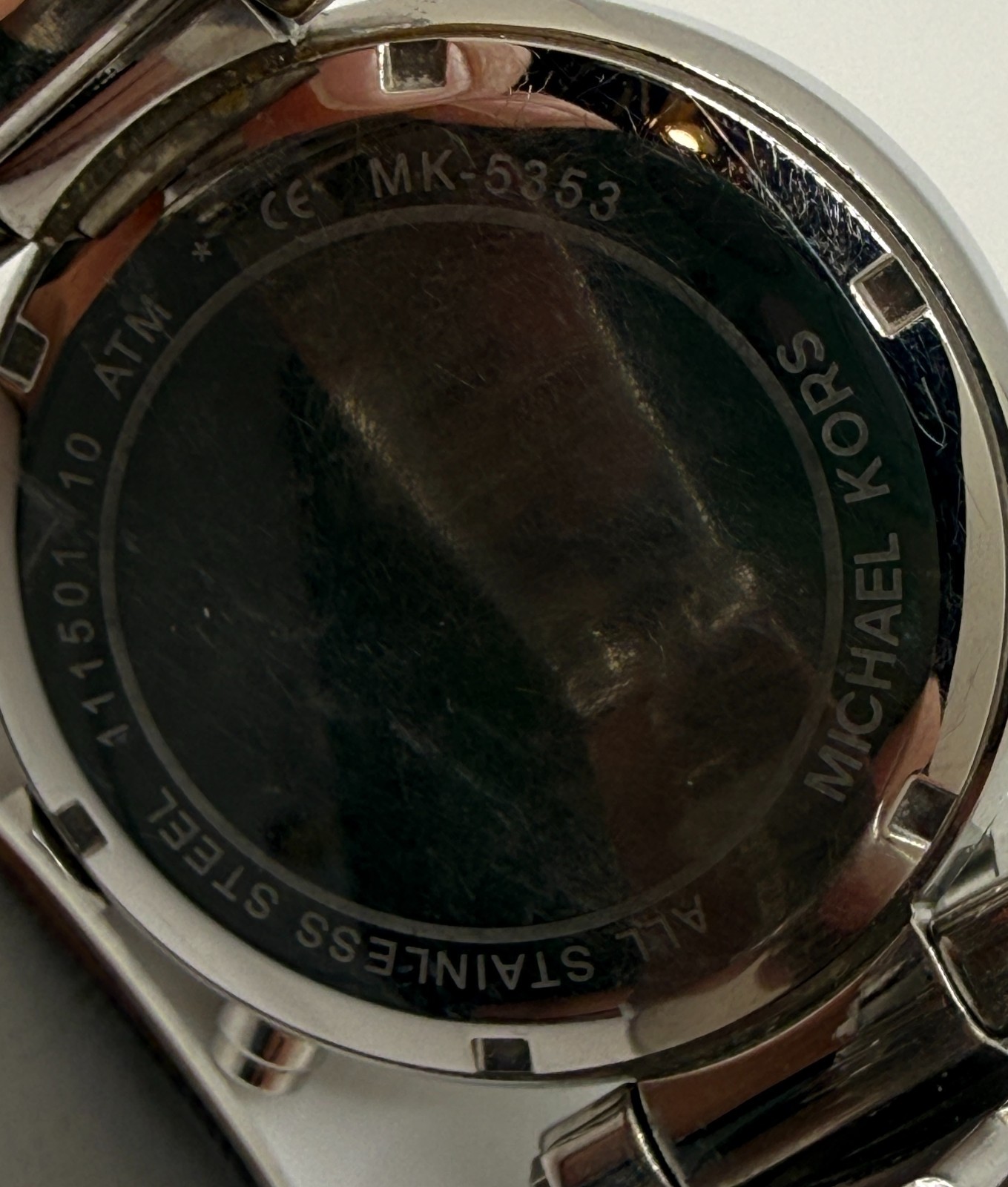Michael Kors MK5353 Parker Chronograph Watch Women’s Silver PVC Stainless Steel