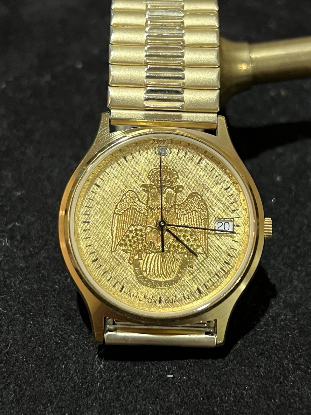 Hamilton 9812 Masonic Watch 32nd Degree Double Headed Eagle Scottish Rite