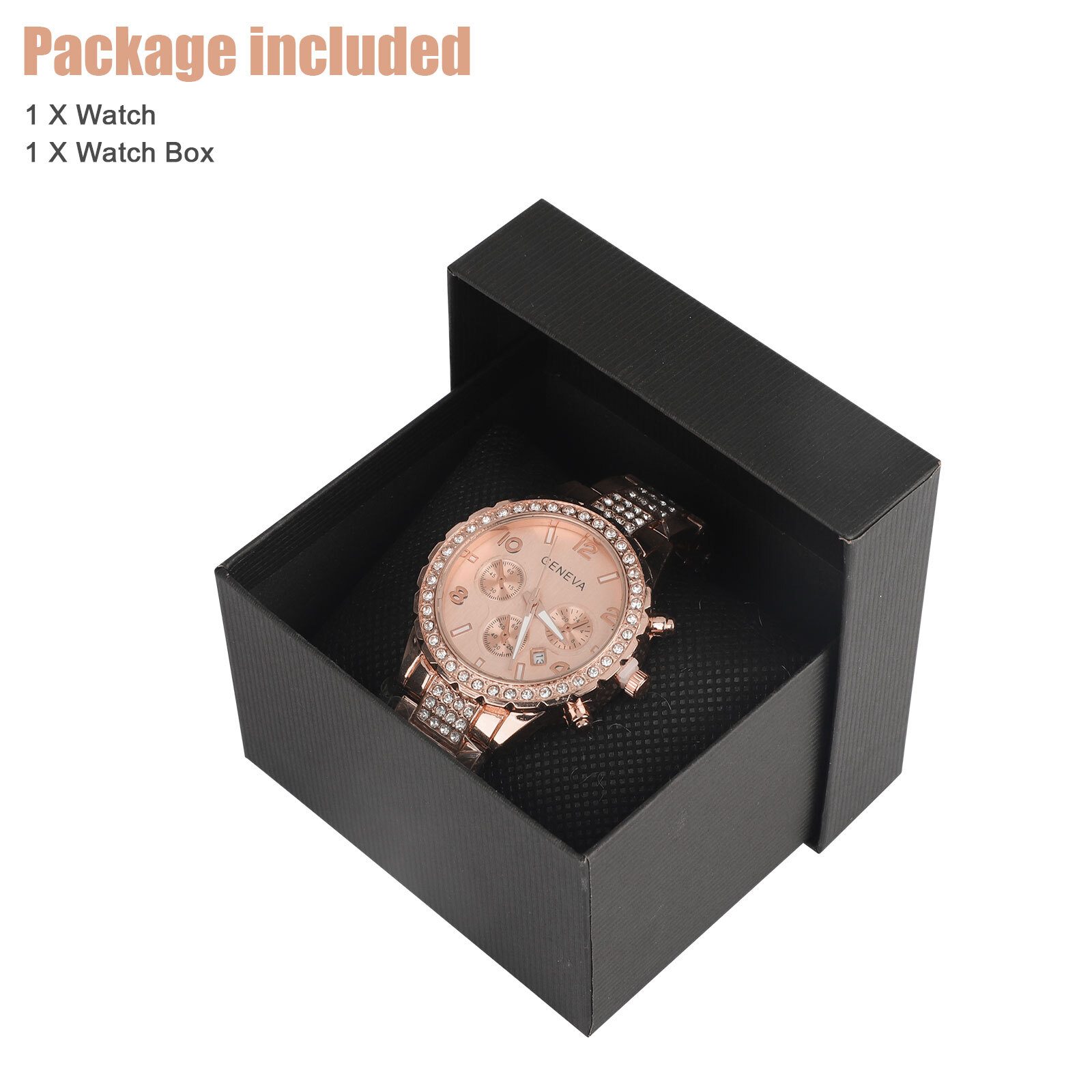 Women’s Rose Gold Quartz Watch Stainless Steel Classic Waterproof Business Gifts