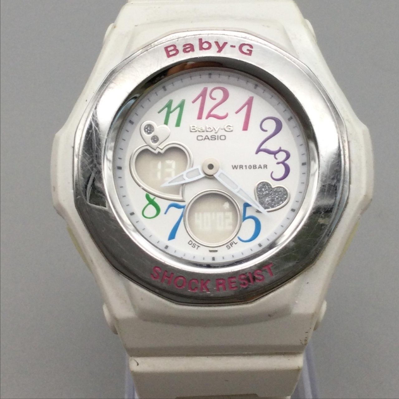 Casio Baby-G 5070 BGA-101 Womens Watch 39mm White Multi Dial 100M New Battery