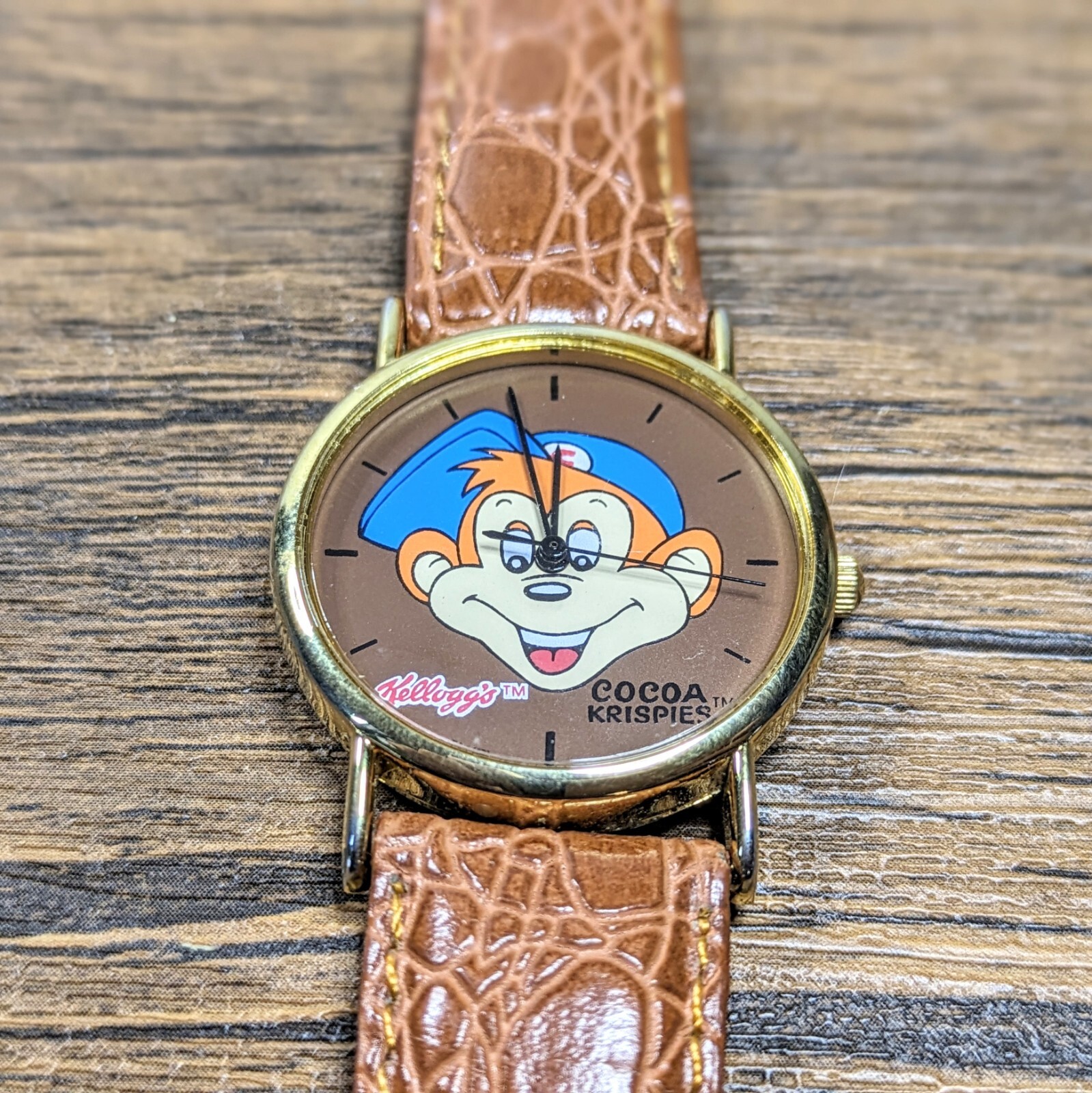 Vintage – 1994 Sasco Inc, Cocoa Krispies Cereal 9″ Watch, Kelloggs Coco Monkey