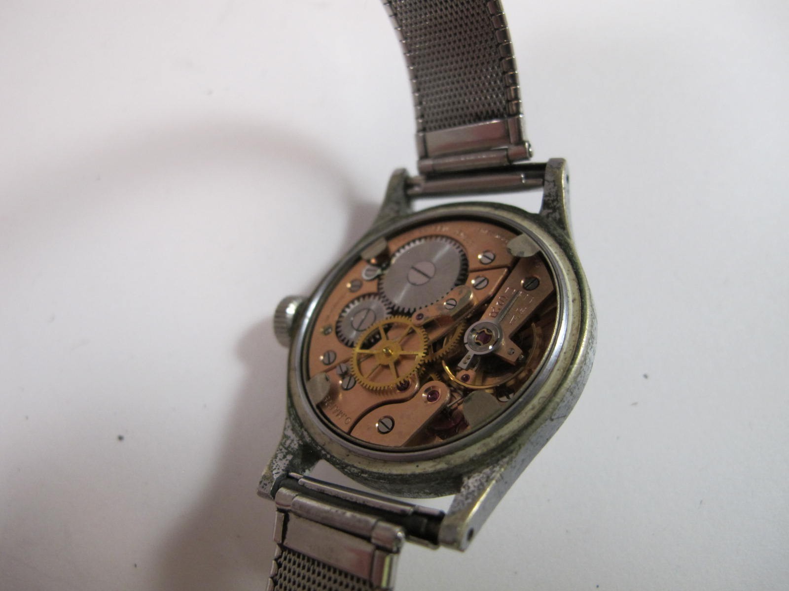 HIALEAH MENS VINTAGE SCREWBACK MILITARY STYLE BY O`MAIRE SWEEP SECONDS 17J