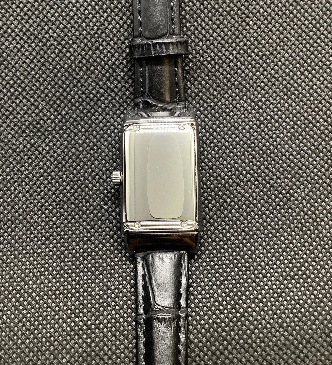 Vintage Reverso Style Quartz Flip Dress Watch Square Slide Old Money 21mm Men