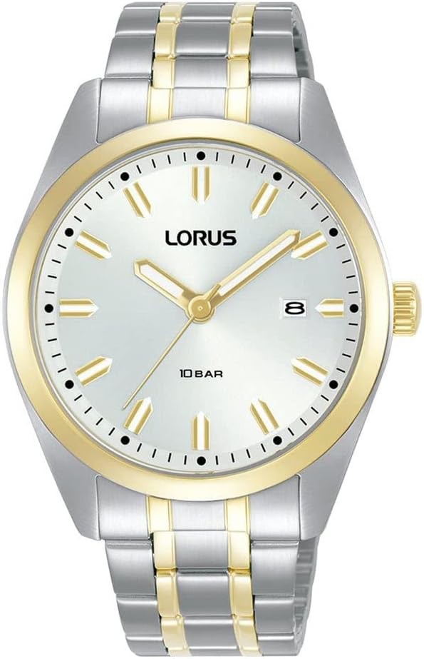 Lorus Men’s Watch with Silver Dial and Two Tone Bracelet RH978PX9